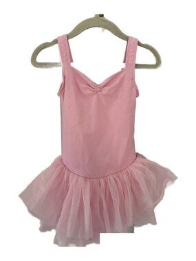 Wear Moi Pink Tutu Ballet Leotard Dress Tulle Skirt Bow Girls 6-8